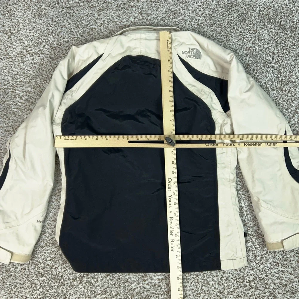 The North Face Jacket Girls Large Cream Black HyVent Rain Outdoor Waterproof